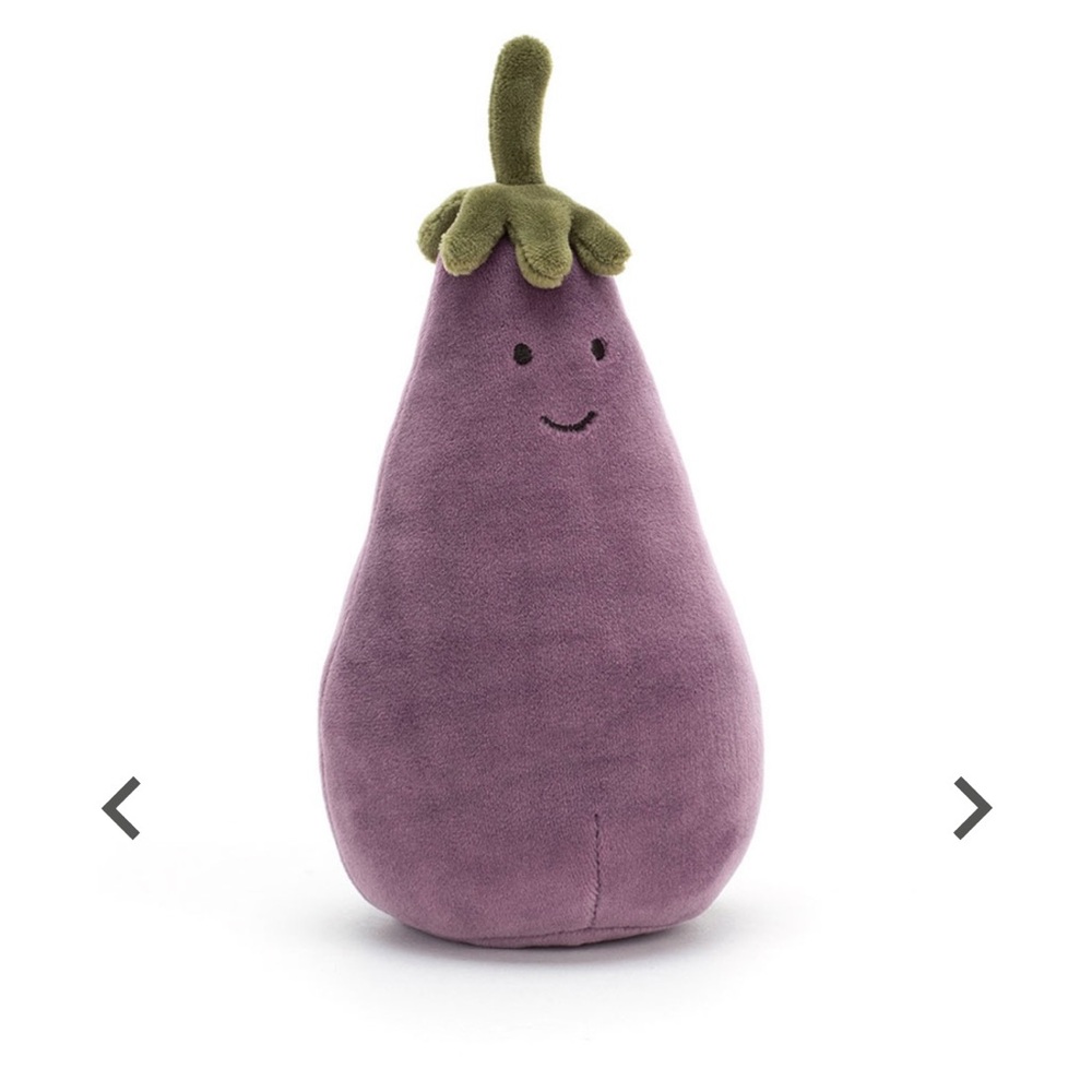 Jellycat Vivacious Vegetable 
Aubergine Eggplant 6” Plush Stuffed NWT 🍆💜
